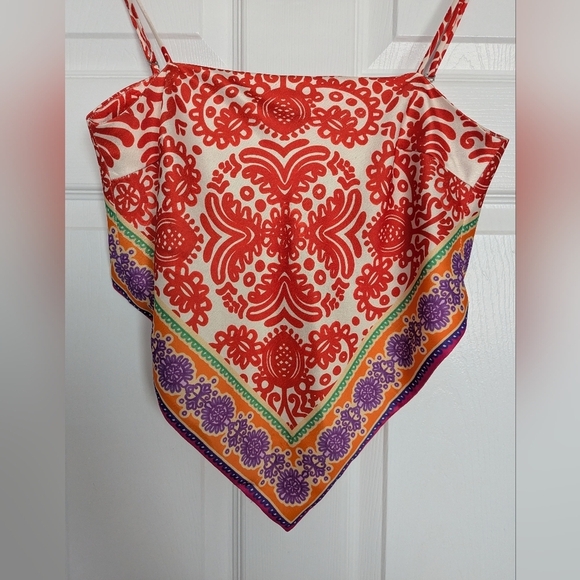 Zara Bandana Spaghetti Strap Or Bandeau Strapless Open Back Top - Picture 2 of 8